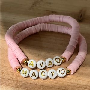 Personalized Heishi Bead Bracelet